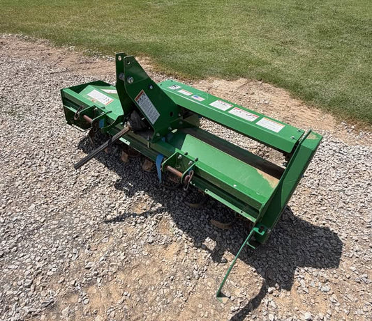 green tiller with 3 point attachment for tractor